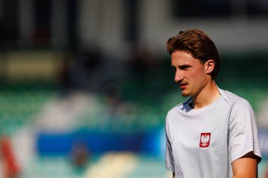 Slawomir Abramowicz, Fransa ve Polonya milli takımları arasında oynanan UEFA U-21 2025 maçında görüldü (Maciej Rogowski)