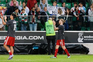 Nikita Korzun, UEFA Avrupa Ligi 1. tur eleme maçında Legia Warszawa ve FK Aktobe takımları arasında Stadion Miejski Legii Warszawa 'da (Maciej Rogowski)
