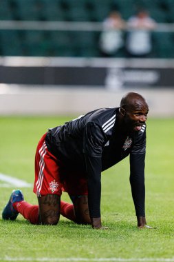 Gaby Kiki UEFA Avrupa Ligi 1. tur eleme maçında Legia Warszawa ve FK Aktobe takımları arasında Stadion Miejski Legii Warszawa 'da (Maciej Rogowski)