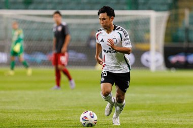 Ryoya Morishita, UEFA Avrupa Ligi 1. tur eleme maçında Stadion Miejski Legii Warszawa 'daki Legia Warszawa ve FK Aktobe takımları arasında oynandı.)