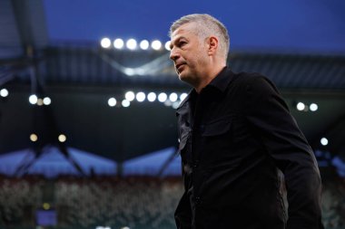 Edward Iordanescu UEFA Avrupa Ligi 1. tur eleme maçında Legia Warszawa ve FK Aktobe takımları arasında Stadion Miejski Legii Warszawa 'da (Maciej Rogowski)