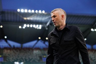 Edward Iordanescu UEFA Avrupa Ligi 1. tur eleme maçında Legia Warszawa ve FK Aktobe takımları arasında Stadion Miejski Legii Warszawa 'da (Maciej Rogowski)