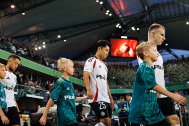 Ryoya Morishita, UEFA Avrupa Ligi 1. tur eleme maçında Stadion Miejski Legii Warszawa 'daki Legia Warszawa ve FK Aktobe takımları arasında oynandı.)