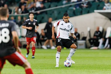 UEFA Avrupa Ligi 1. tur eleme maçı sırasında Legia Warszawa ve FK Aktobe takımları arasında Stadion Miejski Legii Warszawa 'da (Maciej Rogowski)