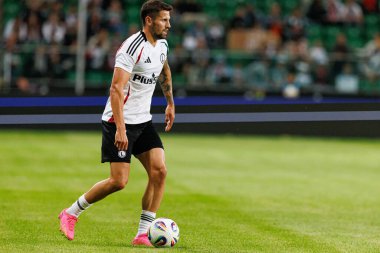 Pawel Wszolek UEFA Avrupa Ligi 1. tur eleme maçında Stadion Miejski Legii Warszawa 'daki Legia Warszawa ve FK Aktobe takımları arasında oynandı (Maciej Rogowski)