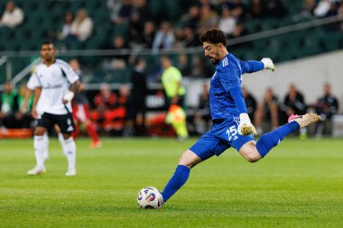 UEFA Avrupa Ligi 1. tur eleme maçında Andrei Vlad, Legia Warszawa ve FK Aktobe takımları arasında Stadion Miejski Legii Warszawa 'da (Maciej Rogowski)