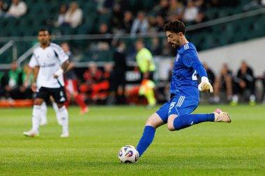 UEFA Avrupa Ligi 1. tur eleme maçında Andrei Vlad, Legia Warszawa ve FK Aktobe takımları arasında Stadion Miejski Legii Warszawa 'da (Maciej Rogowski)