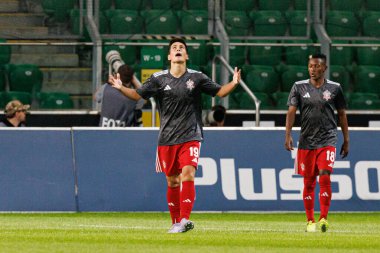 Oralkhan Omirtayev, Legia Warszawa ve FK Aktobe takımlarının Stadion Miejski Legii Warszawa 'da (Maciej Rogowski)