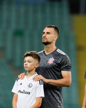 UEFA Avrupa Ligi 1. tur eleme maçında Nemanja Andelkoviç, Legia Warszawa ve FK Aktobe takımları arasında Stadion Miejski Legii Warszawa 'da (Maciej Rogowski)