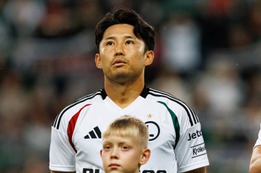 Ryoya Morishita, UEFA Avrupa Ligi 1. tur eleme maçında Stadion Miejski Legii Warszawa 'daki Legia Warszawa ve FK Aktobe takımları arasında oynandı.)
