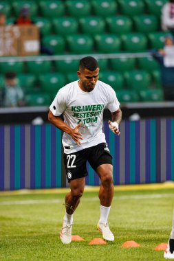 UEFA Avrupa Ligi 1. tur eleme maçı sırasında Legia Warszawa ve FK Aktobe takımları arasında Stadion Miejski Legii Warszawa 'da (Maciej Rogowski)