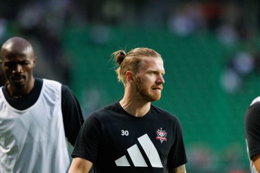 Nikita Korzun, UEFA Avrupa Ligi 1. tur eleme maçında Legia Warszawa ve FK Aktobe takımları arasında Stadion Miejski Legii Warszawa 'da (Maciej Rogowski)
