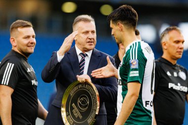 Cezary Kulesza ve Bartosz Kapustka, Süper Puchar Polski maçında Lech Poznan ve Legia Warszawa (Maciej Rogowski)