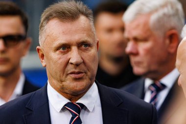 Lech Poznan ve Legia Warszawa (Maciej Rogowski) takımları arasında oynanan Süper Puchar Polski maçında Cezary Kulesza görüldü)