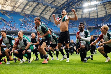 Legia oyuncuları Süper Puchar Polski maçında Lech Poznan ve Legia Warszawa (Maciej Rogowski)
