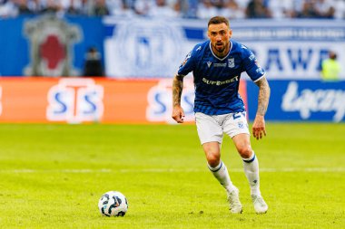 Süper Puchar Polski maçında Lech Poznan ve Legia Warszawa (Maciej Rogowski) takımları arasında Filip Jagiello görüldü.)