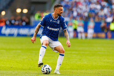 Süper Puchar Polski maçında Lech Poznan ve Legia Warszawa (Maciej Rogowski) takımları arasında Filip Jagiello görüldü.)