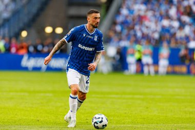 Süper Puchar Polski maçında Lech Poznan ve Legia Warszawa (Maciej Rogowski) takımları arasında Filip Jagiello görüldü.)