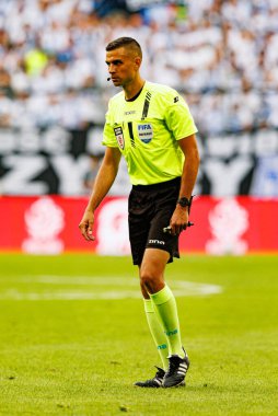 Lukasz Kuzma, Süper Puchar Polski maçında Lech Poznan ve Legia Warszawa (Maciej Rogowski) takımları arasında görüldü.)