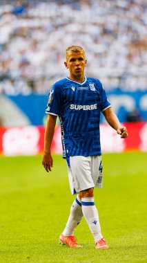 Antoni Kozubal, Süper Puchar Polski maçında Lech Poznan ve Legia Warszawa (Maciej Rogowski) takımları arasında görüldü.)