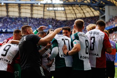 Legia oyuncuları, Süper Puchar Polski maçında Lech Poznan ve Legia Warszawa (Maciej Rogowski)