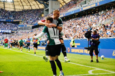 Rafal Augustyniak ve Ilya Shkurin, Süper Puchar Polski maçında Lech Poznan ve Legia Warszawa (Maciej Rogowski)