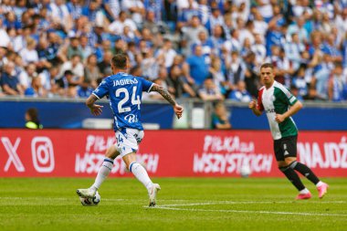 Süper Puchar Polski maçında Lech Poznan ve Legia Warszawa (Maciej Rogowski) takımları arasında Filip Jagiello görüldü.)
