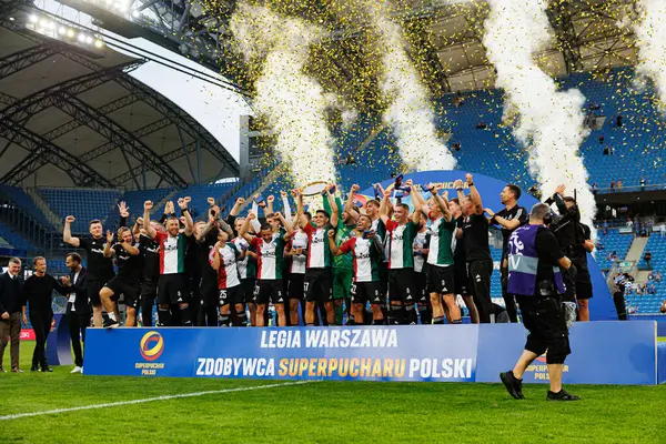 Legia takımı Süper Puchar Polski maçında Lech Poznan ve Legia Warszawa (Maciej Rogowski)