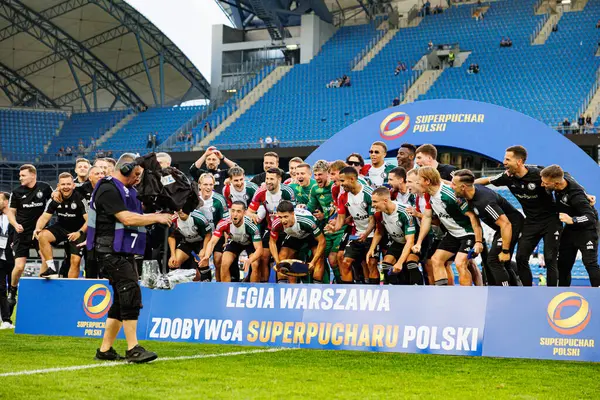 Legia takımı Süper Puchar Polski maçında Lech Poznan ve Legia Warszawa (Maciej Rogowski)