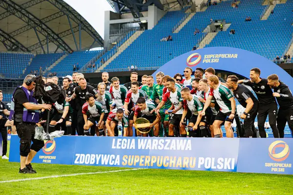 Legia takımı Süper Puchar Polski maçında Lech Poznan ve Legia Warszawa (Maciej Rogowski)