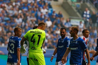 Bartosz Mrozek ve Michal Gurgul, Süper Puchar Polski maçında Lech Poznan ve Legia Warszawa (Maciej Rogowski)