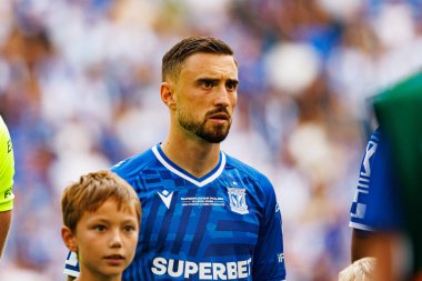 Süper Puchar Polski maçında Lech Poznan ve Legia Warszawa (Maciej Rogowski) takımları arasında Filip Jagiello görüldü.)