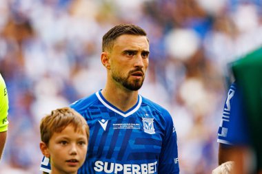 Süper Puchar Polski maçında Lech Poznan ve Legia Warszawa (Maciej Rogowski) takımları arasında Filip Jagiello görüldü.)