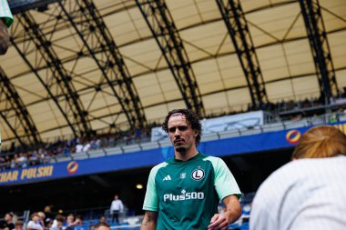 Migouel Alfarela, Süper Puchar Polski maçında Lech Poznan ve Legia Warszawa (Maciej Rogowski) takımları arasında görüldü.)