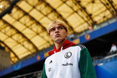 Wojciech Urbanski, Süper Puchar Polski maçında Lech Poznan ve Legia Warszawa (Maciej Rogowski) takımları arasında görüldü.)