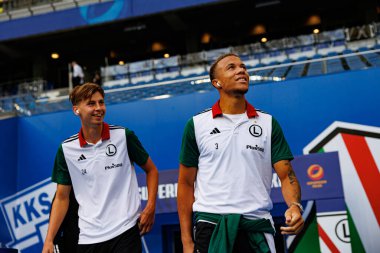 Jan Ziolkowski ve Steve Kapuadi, Super Puchar Polski maçında Lech Poznan ve Legia Warszawa (Maciej Rogowski)