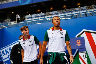 Jan Ziolkowski ve Steve Kapuadi, Super Puchar Polski maçında Lech Poznan ve Legia Warszawa (Maciej Rogowski)