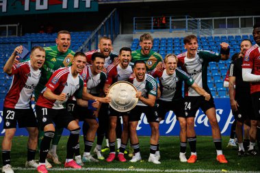 Legia oyuncuları Süper Puchar Polski maçında Lech Poznan ve Legia Warszawa (Maciej Rogowski) takımları arasında görüldü.)