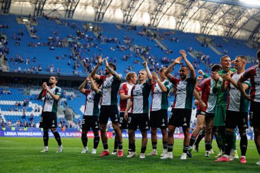 Legia oyuncuları Süper Puchar Polski maçında Lech Poznan ve Legia Warszawa (Maciej Rogowski) takımları arasında görüldü.)