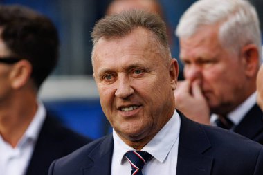 Cezary Kulesza, Süper Puchar Polski maçında Lech Poznan ve Legia Warszawa (Maciej Rogowski) takımları arasında görüldü.)