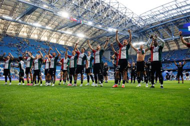 Legia oyuncuları Süper Puchar Polski maçında Lech Poznan ve Legia Warszawa (Maciej Rogowski) takımları arasında görüldü.)