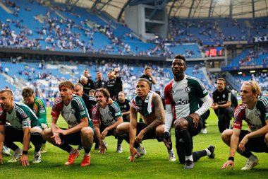 Legia oyuncuları Süper Puchar Polski maçında Lech Poznan ve Legia Warszawa (Maciej Rogowski) takımları arasında görüldü.)