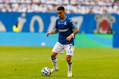 Afonso Sousa, Super Puchar Polski maçında Lech Poznan ve Legia Warszawa (Maciej Rogowski) takımları arasında görüldü.)