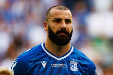 Mikael Ishak, Süper Puchar Polski maçı sırasında Lech Poznan ve Legia Warszawa (Maciej Rogowski)