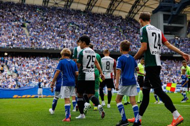 Ryoya Morishita Super Puchar Polski maçında Lech Poznan ve Legia Warszawa (Maciej Rogowski) takımları arasında görüldü.)