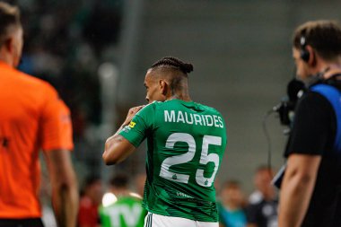  Maurides PKO BP Ekstraklasa maçında Radomiak Radom ve Pogon Szczecin (Maciej Rogowski) takımları arasında gol üstüne gol atarken görüldü)