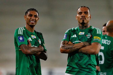 Joao Pedro ve Maurides, Radomiak Radom ve Pogon Szczecin (Maciej Rogowski) takımları arasındaki PKO BP Ekstraklasa maçında gol üstüne gol atarken görüldü)