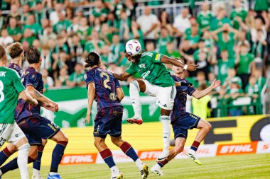 Radomiak Radom ve Pogon Szczecin (Maciej Rogowski) takımları arasındaki PKO BP Ekstraklasa maçı sırasında Steve Kingue)