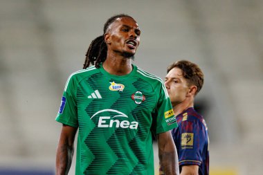 Radomiak Radom ve Pogon Szczecin (Maciej Rogowski) takımları arasında oynanan PKO BP Ekstraklasa maçı sırasında Vasco Lopes)