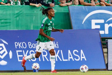 Radomiak Radom ve Pogon Szczecin (Maciej Rogowski) takımları arasında oynanan PKO BP Ekstraklasa maçı sırasında Vasco Lopes)